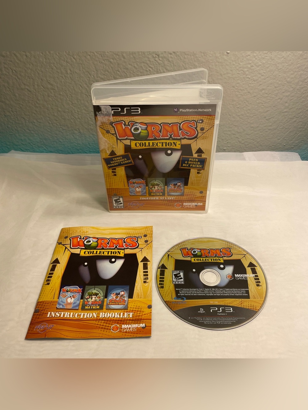 Worms Collection (Sony PlayStation 3, 2013) - CIB Tested & Works Complete Minty